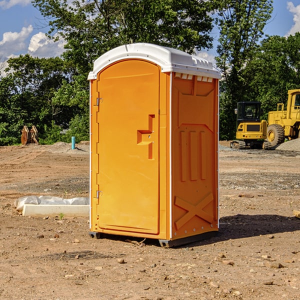 how often are the porta potties cleaned and serviced during a rental period in Mize